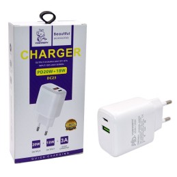 CARICABATTERIE USB   TYPE-C FAST CHARGER 3A 20W BIANCO VDENMENV DC23