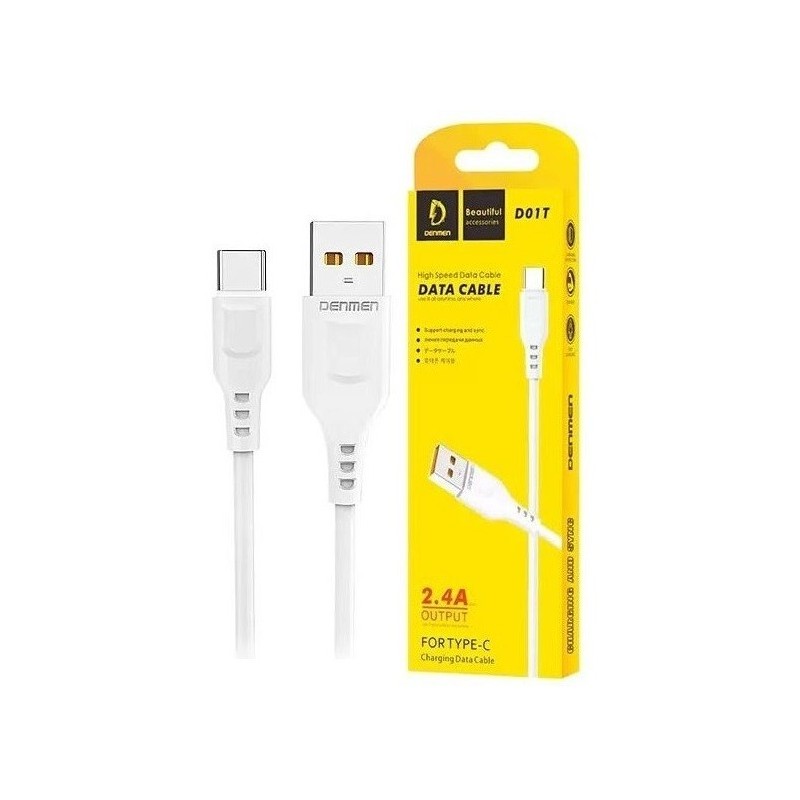 CAVO HUAWEI SAMSUNG XIAOMI TYPE-C / USB 1MT BIANCO VDENMENV D01T