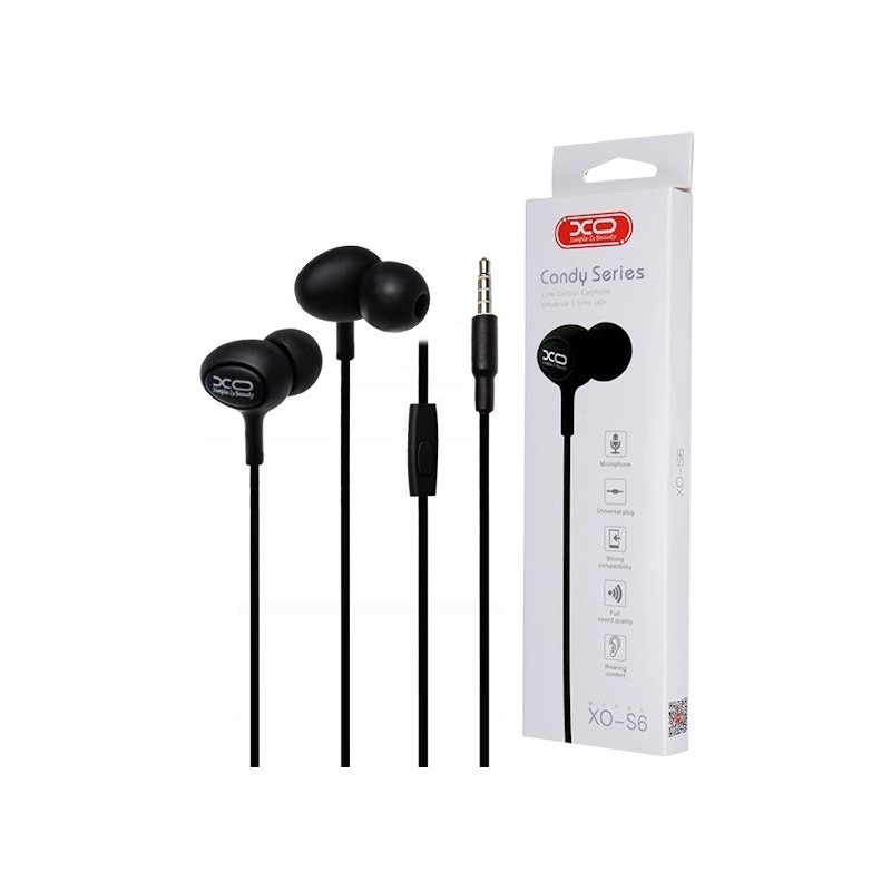 AURICOLARE XO (JACK 3.5MM) XO-S6 NERO