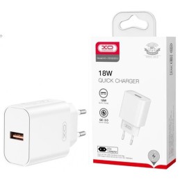 CARICABATTERIE USB FAST CHARGER 3A 18W BIANCO XO-CE02D