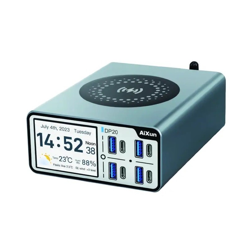 STAZIONE DI RICARICA 8 PORTE USB / TYPE C 240W AIXUN AX-DP20