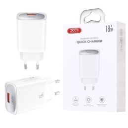 CARICABATTERIE USB FAST CHARGER 3A 18W BIANCO XO-CE19