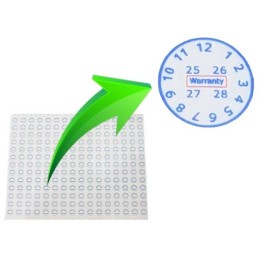 SET DA 10000 PZ BOLLINI DI GARANZIA IN POLIOLEFINA ULTRA-DISTRUTTIBILE  ANNO 2025/2026/2027/2028