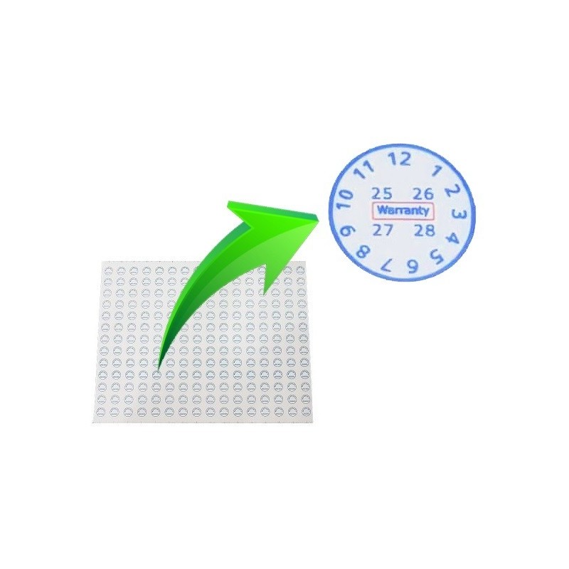 SET DA 10000 PZ BOLLINI DI GARANZIA IN POLIOLEFINA ULTRA-DISTRUTTIBILE  ANNO 2025/2026/2027/2028