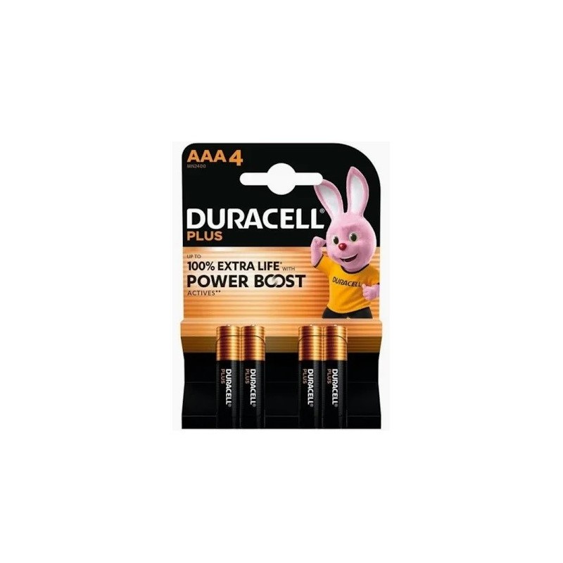 BATTERIA MINI STILO AAA DURACELL PLUS POWER BOOST (CONF. 4PZ)