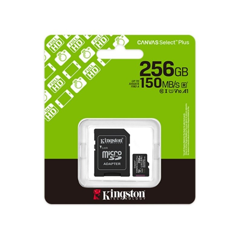 MEMORIA 256GB KINGSTON MICRO SDCS3/256GB Canvas Select Plus