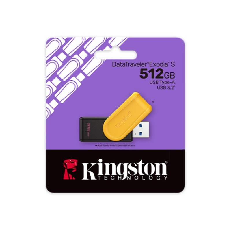 PENDRIVE 512GB USB KINGSTON DTXS/512GB USB 3.2 Gen 1 DataTraveler Exodia S