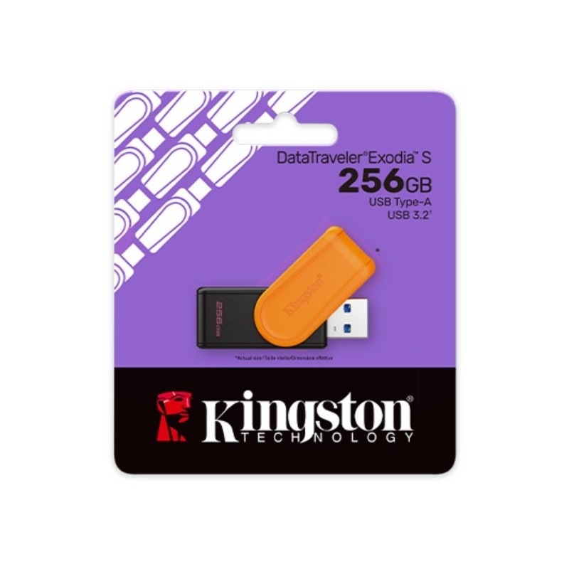 PENDRIVE 256GB USB KINGSTON DTXS/256GB USB 3.2 Gen 1 DataTraveler Exodia S