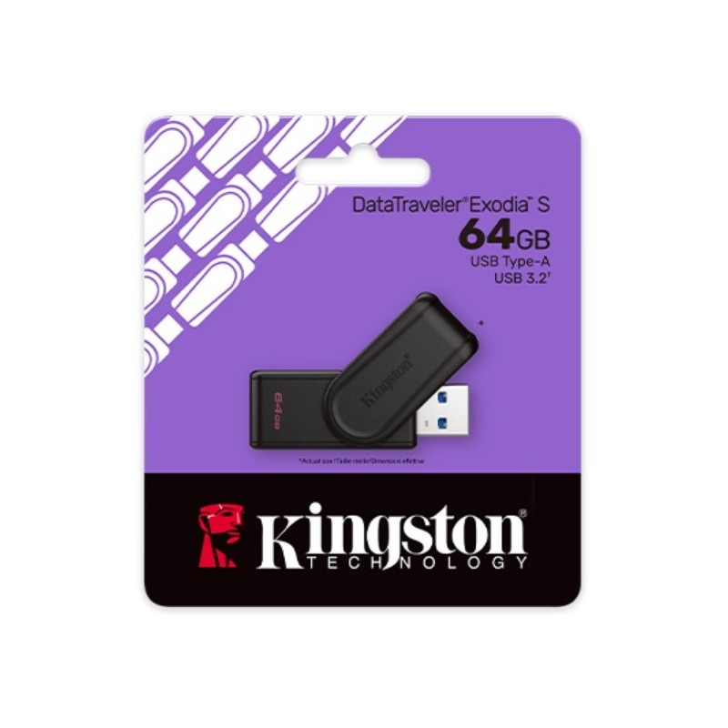 PENDRIVE 64GB USB KINGSTON DTXS/64GB USB 3.2 Gen 1 DataTraveler Exodia S