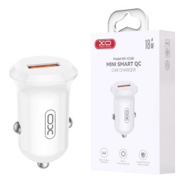 CARICABATTERIE DA AUTO USB FAST CHARGER 18W BIANCO XO-CC68