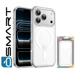 COVER PROTEZIONE APPLE IPHONE 17 PRO - MAGSAFE TPU TRASPARENTE ANELLO BIANCO