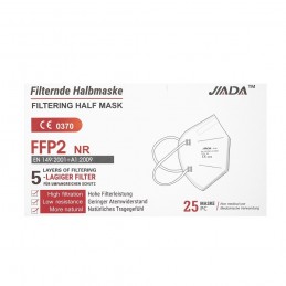 SET 25 PEZZI MASCHERINA FFP2 KN95 JIADA (RESPIRATORE FFP2 KN95 CONFEZIONATE SINGOLARMENTE)