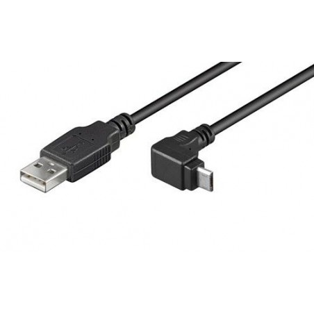 CAVO ADATTATORE UNIVERSALE DA MICRO USB 90 GRADI MASCHIO A USB 2.0 MASCHIO