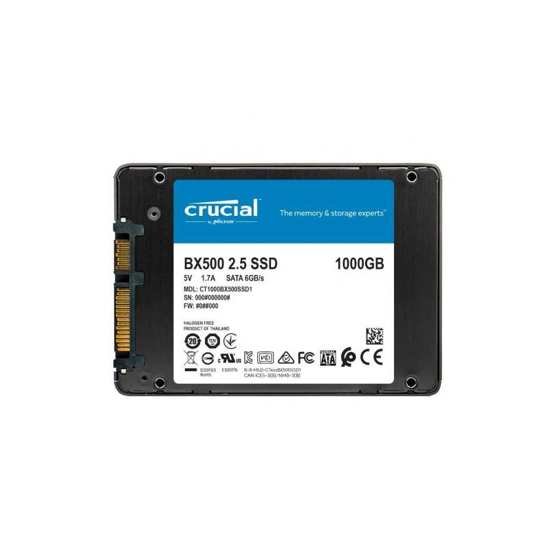 SSD 1TB CRUCIAL BX500 2,5" SATA 3 CT1000BX500SSD1