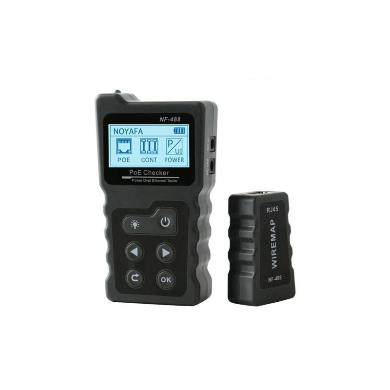 TESTER DI RETE PER CAVI RJ45 E TESTER POE CON DISPLAY DISPLAY