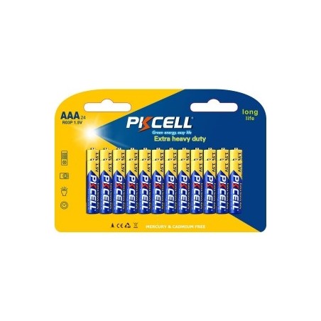 BATTERIA MINISTILO AAA ALCALINA HEAVY DUTY BLISTER 24 PZ. PKCELL