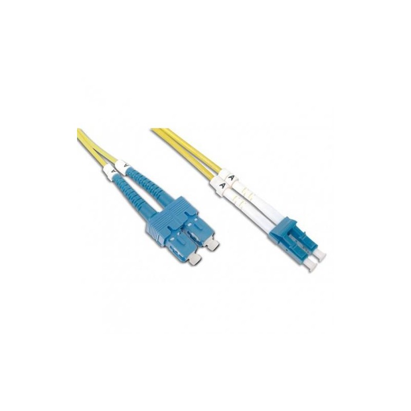 CAVO FIBRA OTTICA 0,5MT CONNETTORI LC-SC 50125 OM2 MULTIMODALE GRIGIO