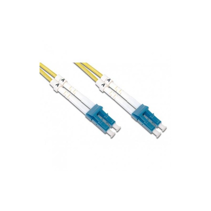 CAVO FIBRA OTTICA 0,5MT CONNETTORI LC-SC 50125 OM3 MULTIMODALE TURCHESE