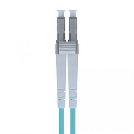 CAVO FIBRA OTTICA 1MT CONNETTORI LC-LC 50125M OM3 MULTIMODALE TURCHESE