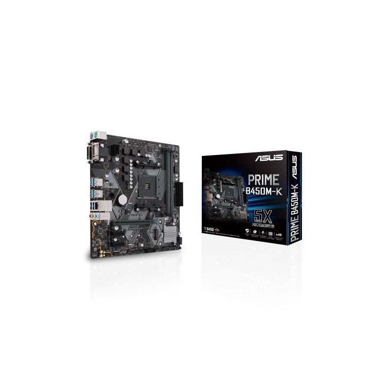 SCHEDA MADRE ASUS PRIME B450M-K SK AM4 2*DDR4 RAID M.2 VGA DVI