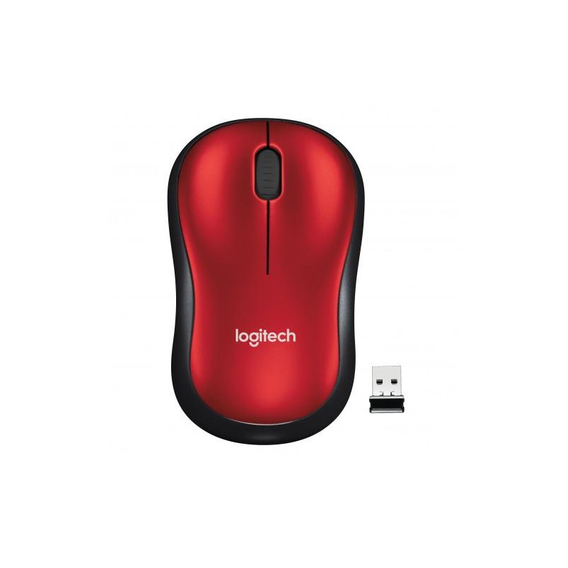 MOUSE WIRELESS LOGITECH M185 USB RED