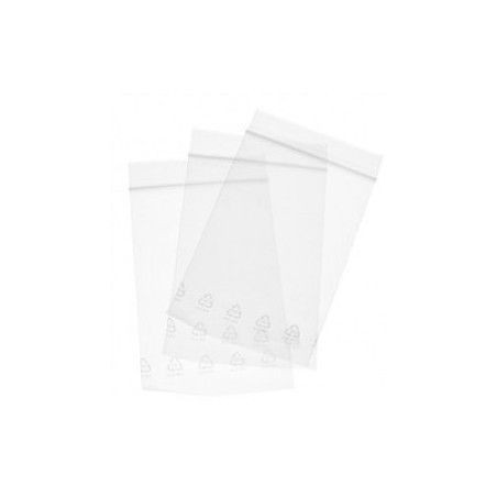 SET 100 PEZZI BUSTINE TRASPARENTI 50my CON CHIUSURA ZIP cm8 X 12