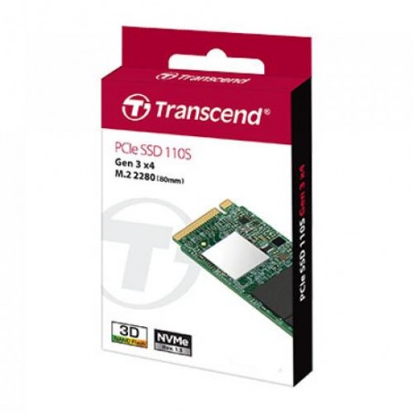 SSD 128GB TRANSCEND 110S M.2 PCIEX 4X NVME 3D TLC TS128GMTE110S