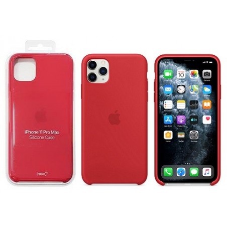 COVER PROTEZIONE APPLE IPHONE 11 PRO MAX - SILICONE ROSSO (Mod. MWYV2ZM/A)