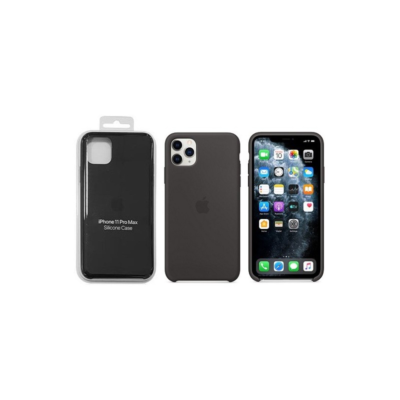 COVER PROTEZIONE APPLE IPHONE 11 PRO MAX - SILICONE NERO (Mod. MX002ZM/A)