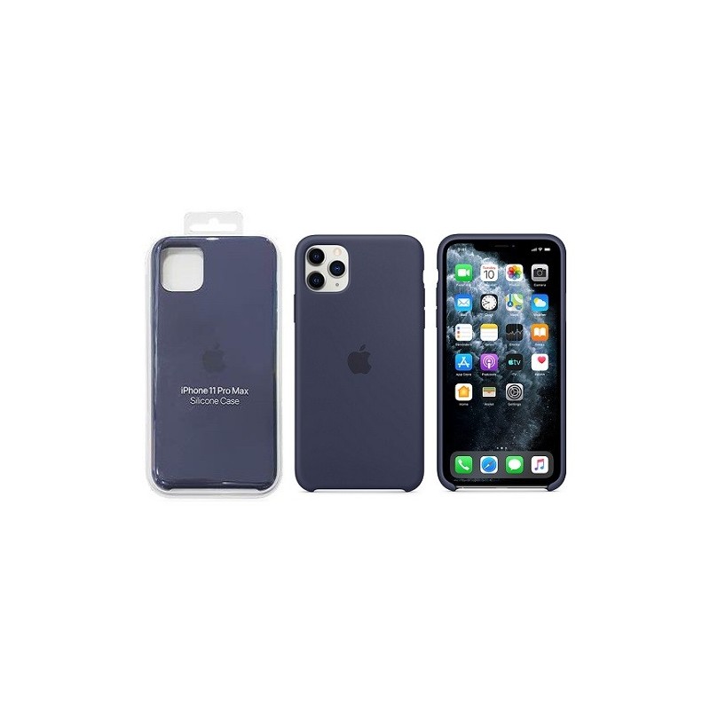 COVER PROTEZIONE APPLE IPHONE 11 PRO MAX - SILICONE BLU NOTTE (Mod. MWYW2ZM/A)