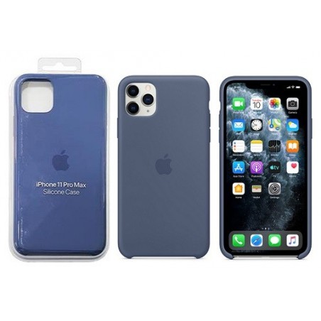 COVER PROTEZIONE APPLE IPHONE 11 PRO MAX - SILICONE BLU ALASKA (Mod. MX032ZM/A)