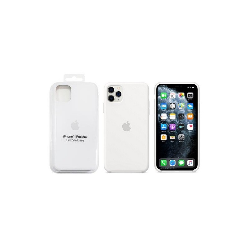 COVER PROTEZIONE APPLE IPHONE 11 PRO MAX - SILICONE BIANCO (Mod. MWYX2ZM/A)