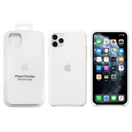 COVER PROTEZIONE APPLE IPHONE 11 PRO MAX - SILICONE BIANCO (Mod. MWYX2ZM/A)