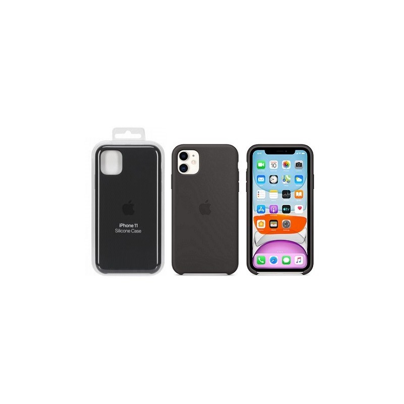 COVER PROTEZIONE APPLE IPHONE 11 - SILICONE NERO (Mod. MWVU2ZM/A)