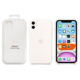 COVER PROTEZIONE APPLE IPHONE 11 - SILICONE BIANCO PANNA (Mod. MWVX2ZM/A)