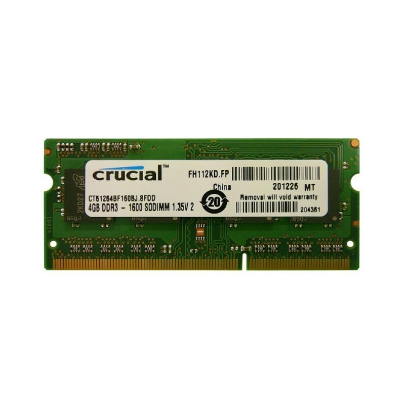 SO DDR3L 4GB PC1600 CRUCIAL LOW VOLTAGE 1,35V