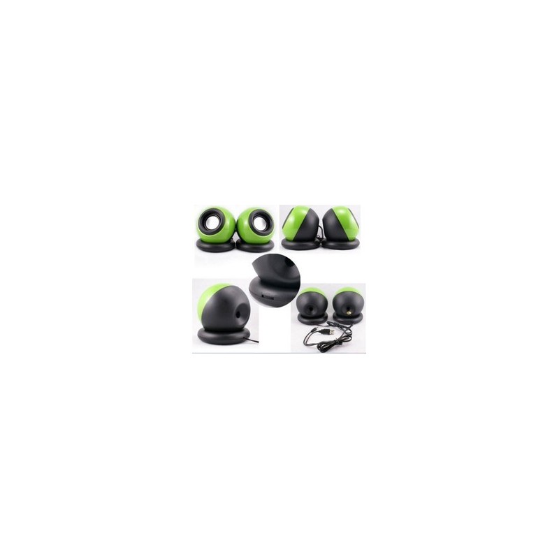 SPEAKERS USB STEREO BLACK FORMA SFERICA TECNO SP33 5W RMS