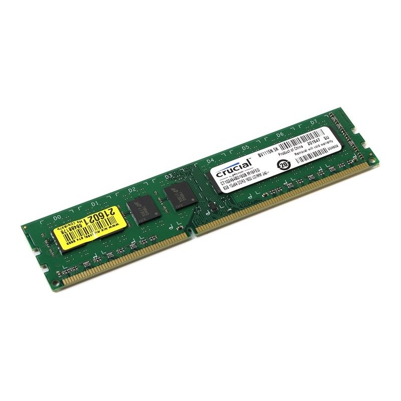 DDR3L 8GB PC 1600 CRUCIAL 1.35V LOW VOLTAGE CT102464BD160B