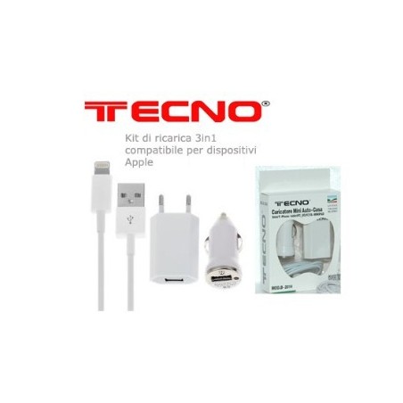 CARICATORE MINI AUTO-CASA X SMARTPHONE APPLE CAVO 5PIN