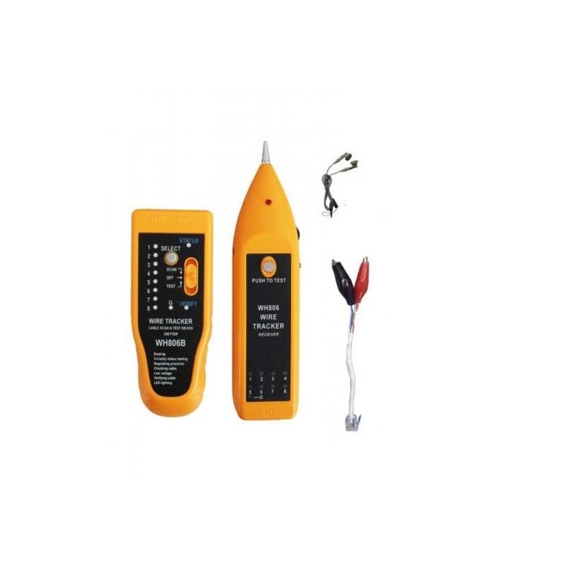 SONDA TRACCIACAVI E TESTER RETI 2 UNITA E RJ45/RJ11 TM8 NF-806B