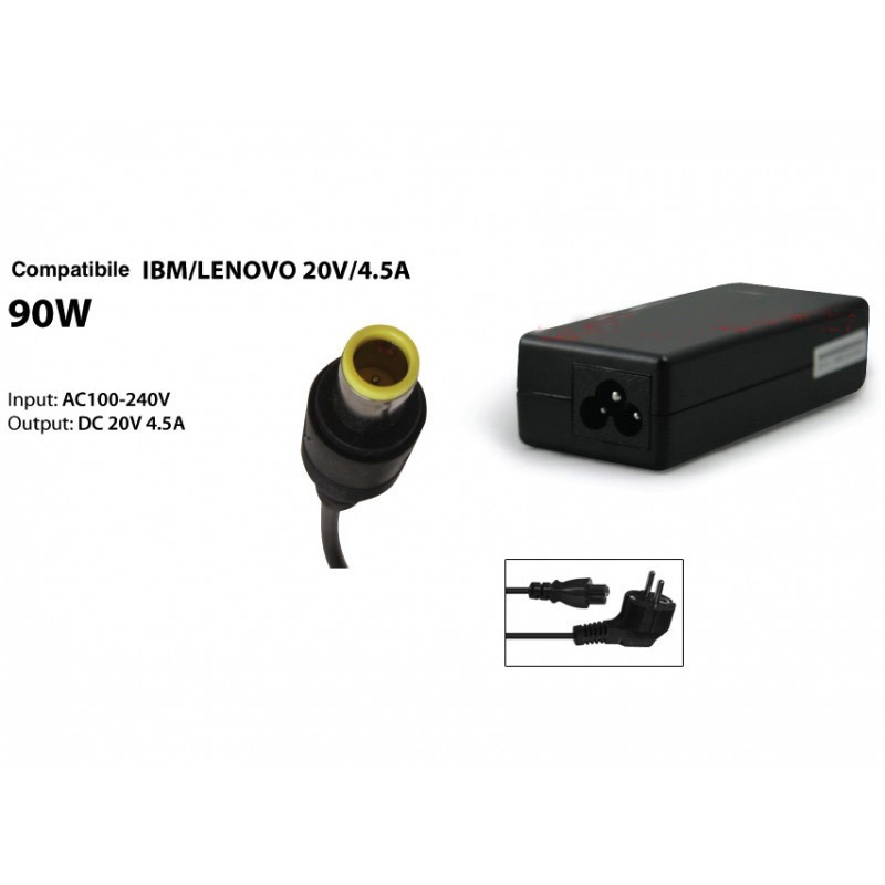 ALIMENTATORE NOTEBOOK LENOVO 20V 4,5A 7,9*5,5MM 90W MODEL:26045