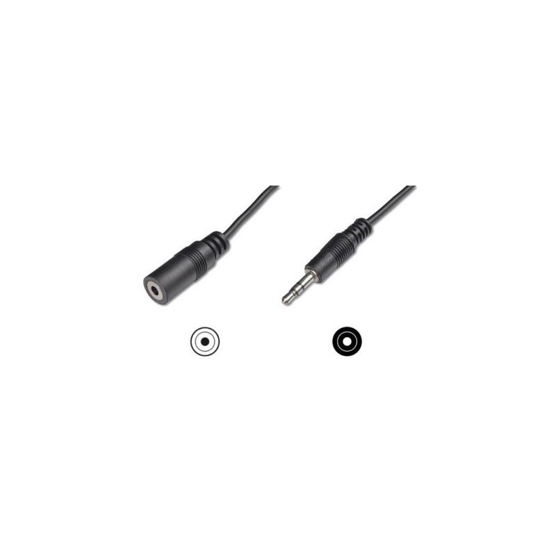 CAVO AUDIO PROLUNGA STEREO JACK 3,5 M/F 2,5MT