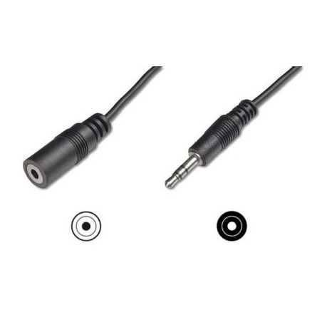 CAVO AUDIO PROLUNGA STEREO JACK 3,5 M/F 2,5MT