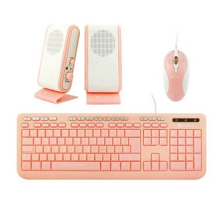 PC DESKTOP KIT 3 IN 1 KEYTECK ROSA