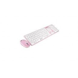 KIT TASTIERA E MOUSE ULTRAFLAT USB KEYTECK ROSA