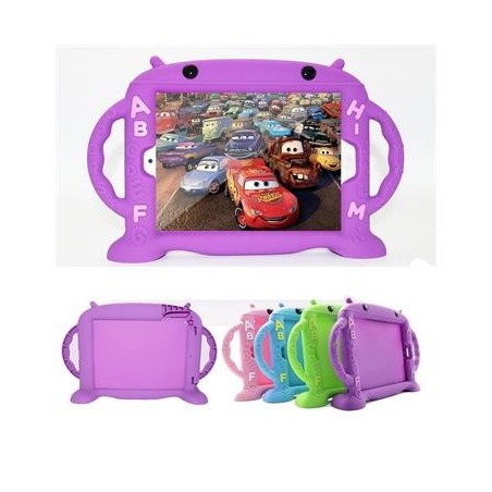 COVER PROTEZIONE APPLE IPAD AIR 9.7" - SILICONE CARTOON VIOLA