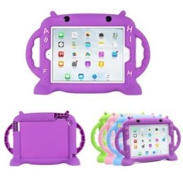 COVER PROTEZIONE APPLE IPAD 2 9.7" - SILICONE CARTOON  VIOLA