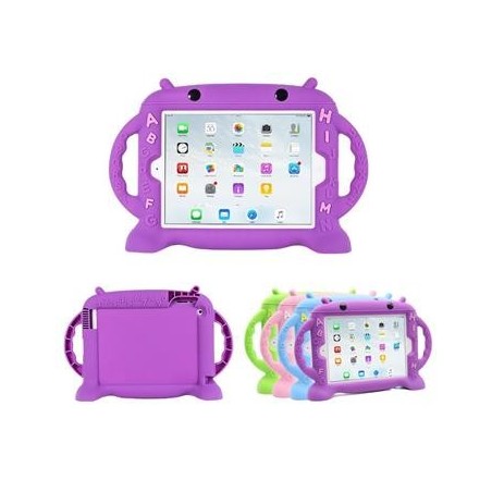 COVER PROTEZIONE APPLE IPAD 2 9.7" - SILICONE CARTOON  VIOLA