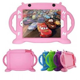 COVER PROTEZIONE APPLE IPAD 2 9.7" - SILICONE CARTOON ROSA