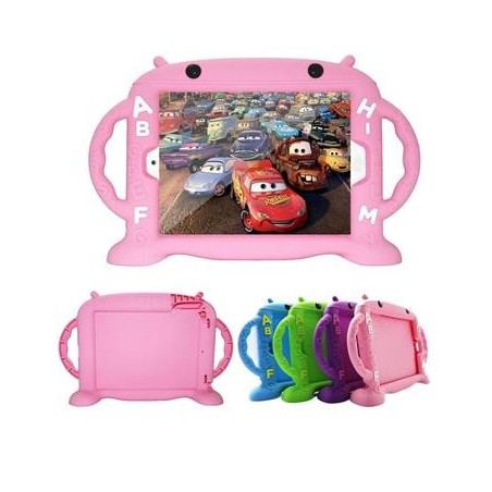 COVER PROTEZIONE APPLE IPAD 2 9.7" - SILICONE CARTOON ROSA